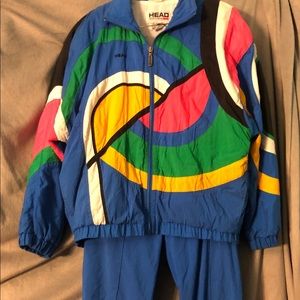 Vintage HEAD Blue Sportswear Nylon Track Suit